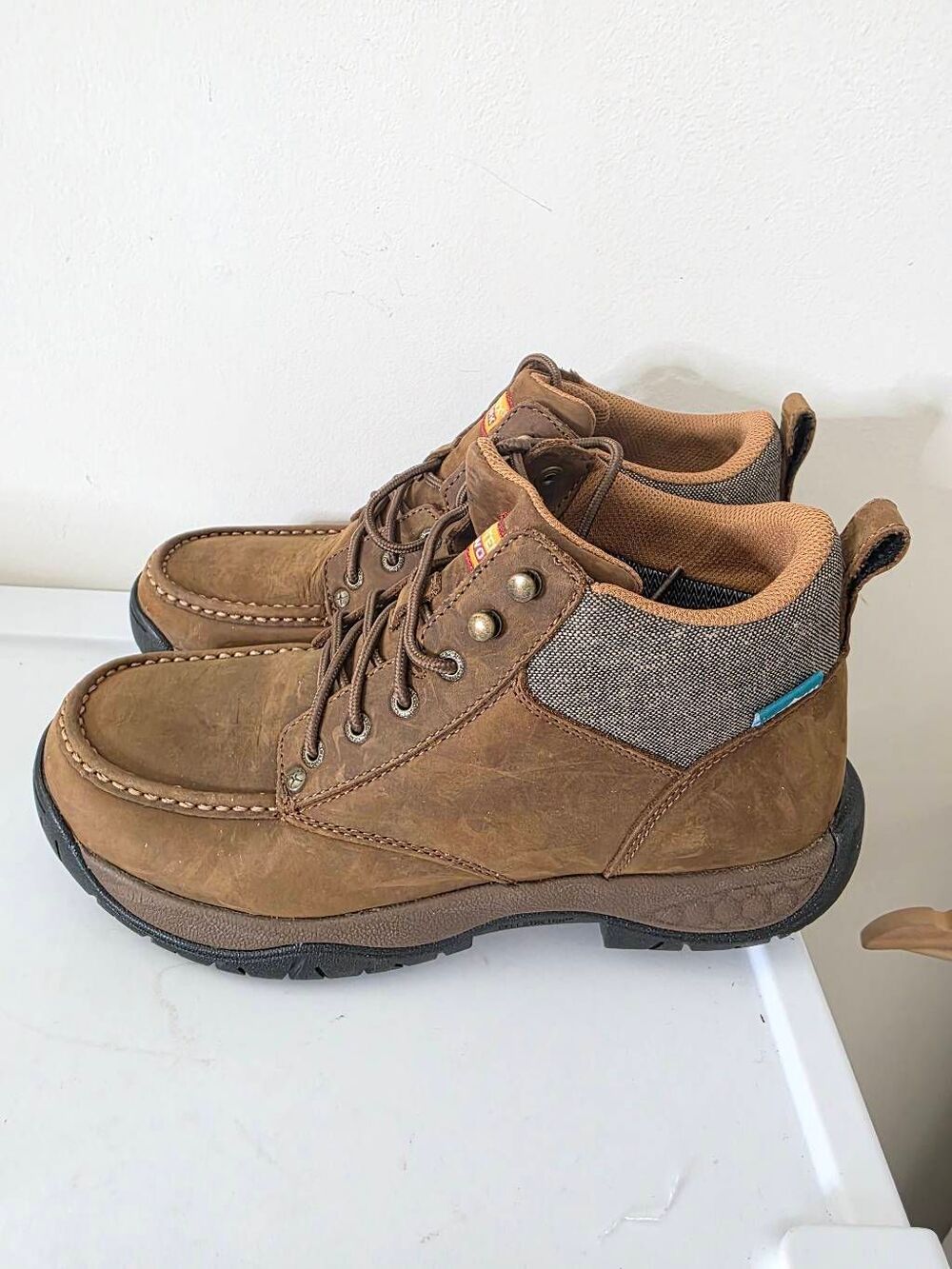 Twisted X Men's 4" All Around Work Boot, Moc Toe with CellStretch 8.5